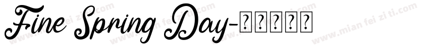 Fine Spring Day字体转换